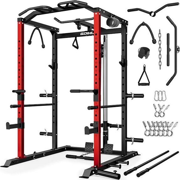 C1-V4 Power Cage with Lat Pulldown and Attachments