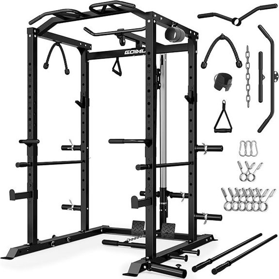 C1-V4 Power Cage with Lat Pulldown and Attachments