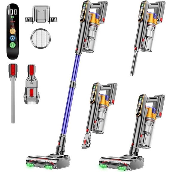 Cordless Vacuum Cleaner 650W 55KPA 70Min Green
