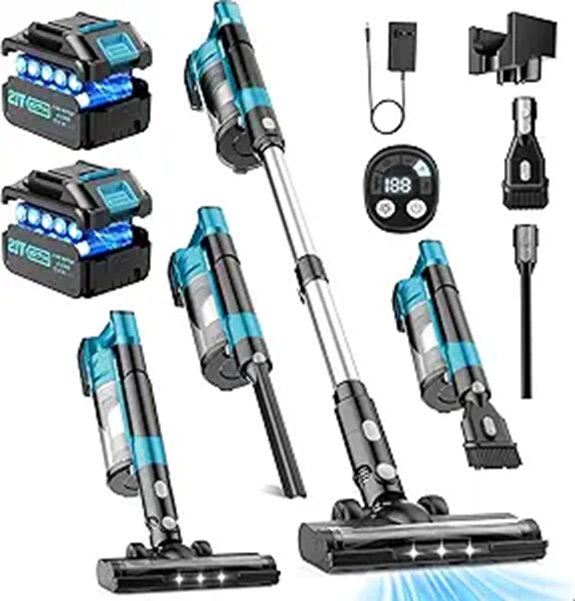700W Cordless Vacuum Cleaner with 2 Batteries