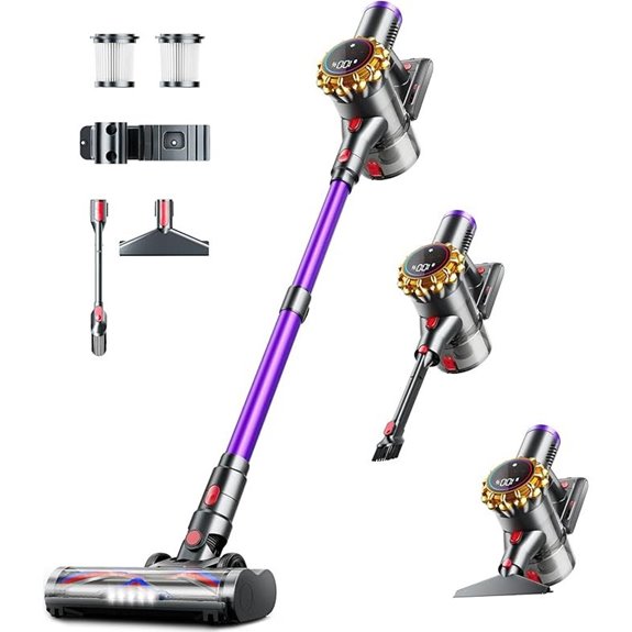Upgraded 550W Cordless Vacuum Cleaner with LED Display