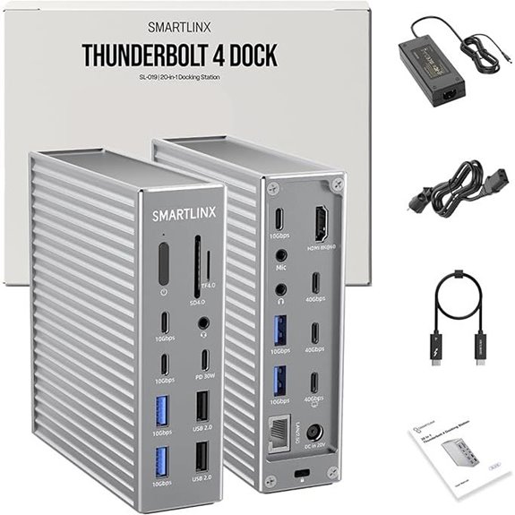 Thunderbolt 4 Dock with 21 Ports Dual 4K/8K Display