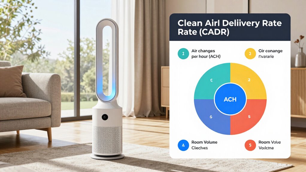 purifier sizing cadr ach
