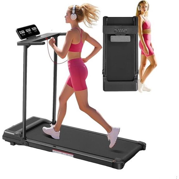 Walking Pad Treadmill with Handles Compact Quiet 400 lbs
