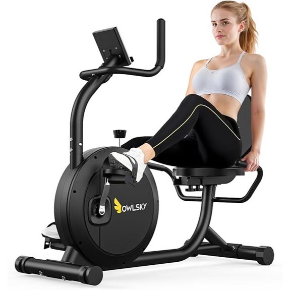 OWLSKY Recumbent Exercise Bike with Resistance