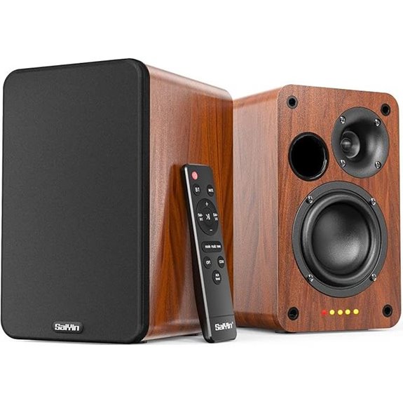 Saiyin Bluetooth Bookshelf Speakers with 30W Power