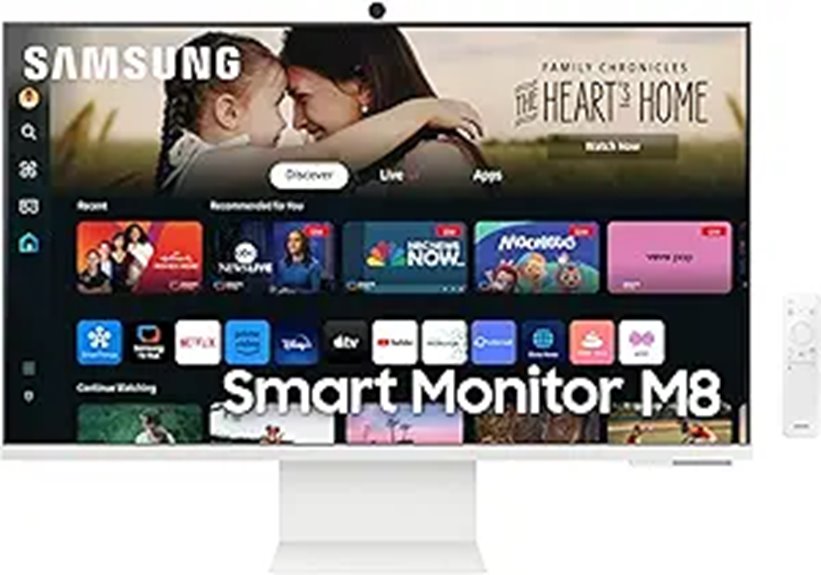 Samsung 32-Inch 4K UHD Smart Monitor with TV Features