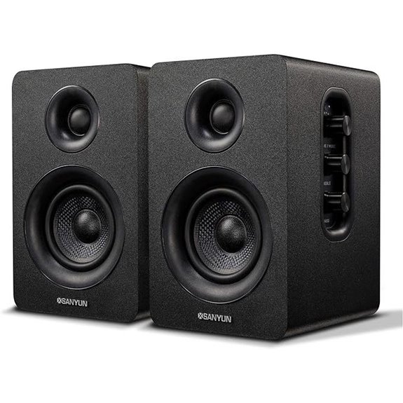 Sanyun SW208 3 Bluetooth 5.0 Bookshelf Speakers