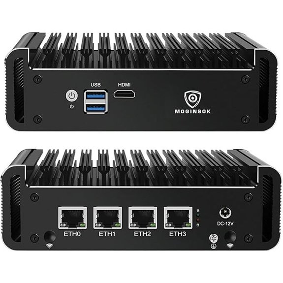 Fanless Firewall Mini PC with 4 LAN Ports