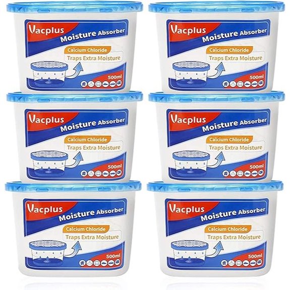 Vacplus 6-Pack Moisture Absorbers for Bathroom Closet