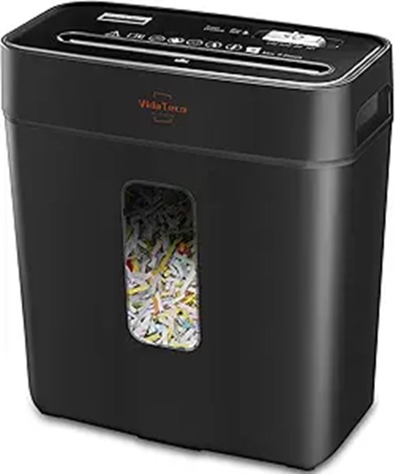 6-Sheet Cross-Cut Paper Shredder with Jam Proof