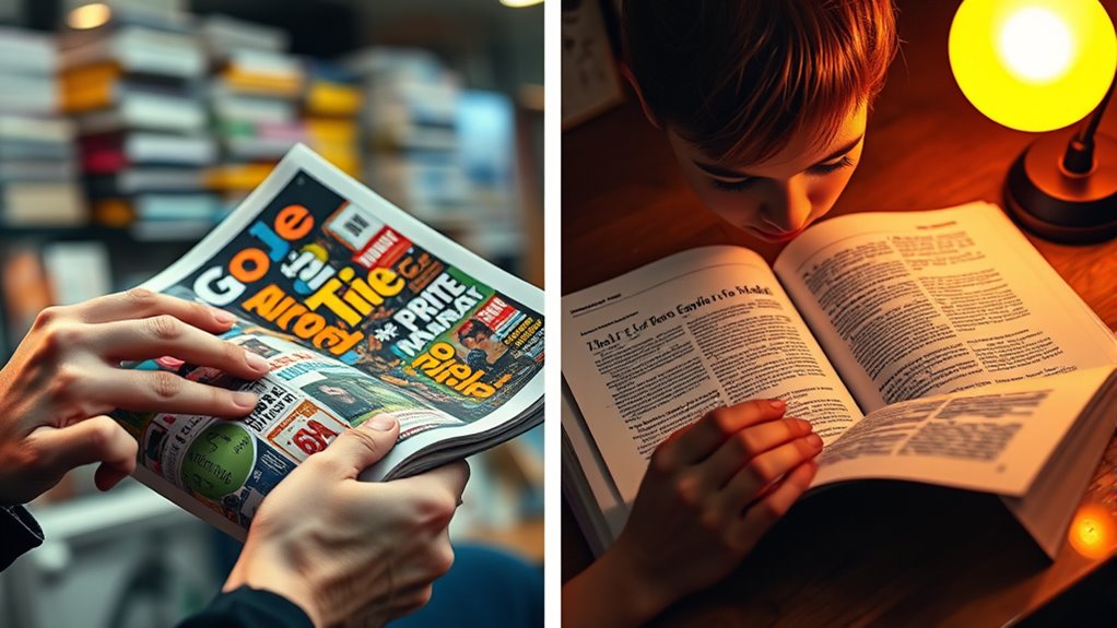 skimming versus deep reading