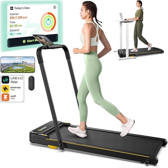 smart folding treadmill with app
