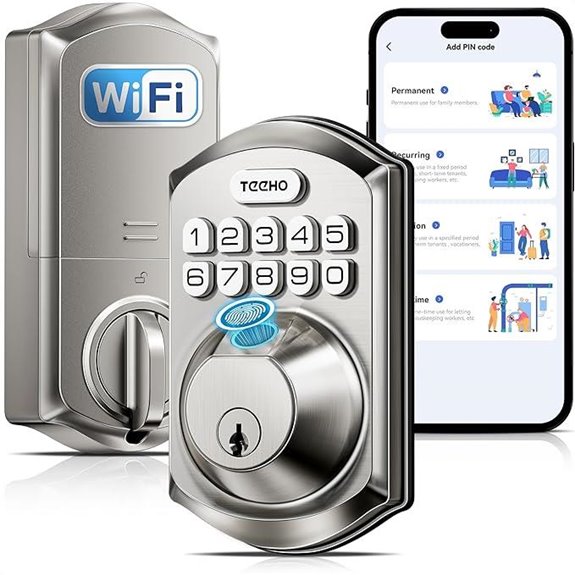 TEEHO WiFi Smart Lock with Fingerprint & App Control