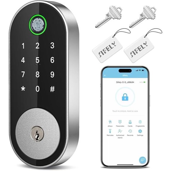 Smart Fingerprint Deadbolt with Keypad and App