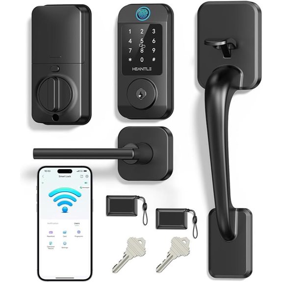 HEANTLE Wi-Fi Smart Front Door Lock Set