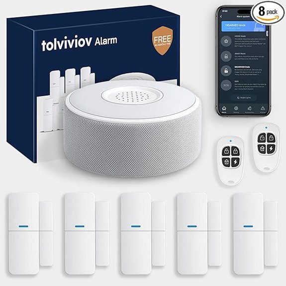 Tolviviov WiFi Smart Alarm System 8-Piece Kit