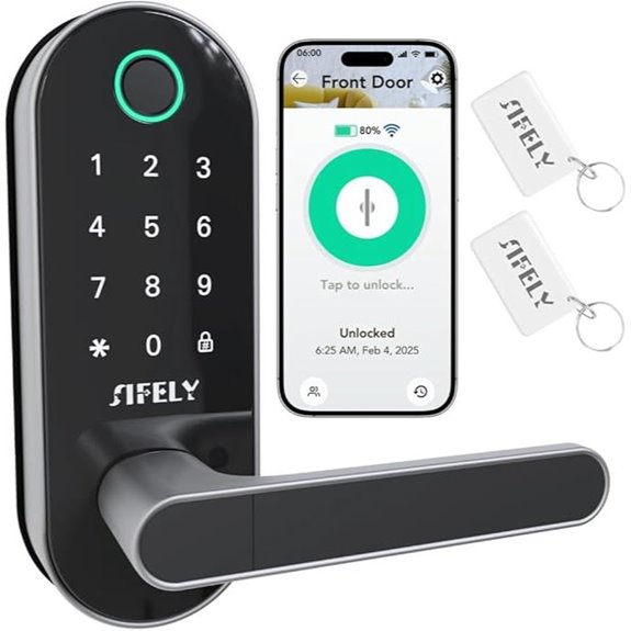 Smart WiFi Fingerprint Door Lock with Keypad and App