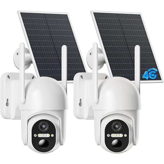 2-Pack Solar 4G LTE Security Cameras with Night Vision