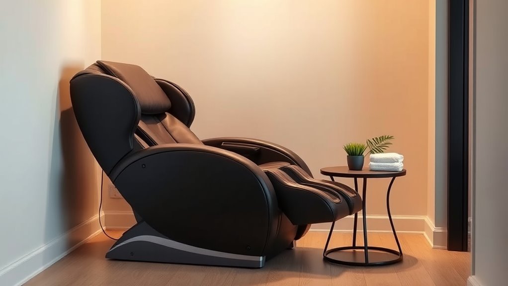 space efficient massage chair