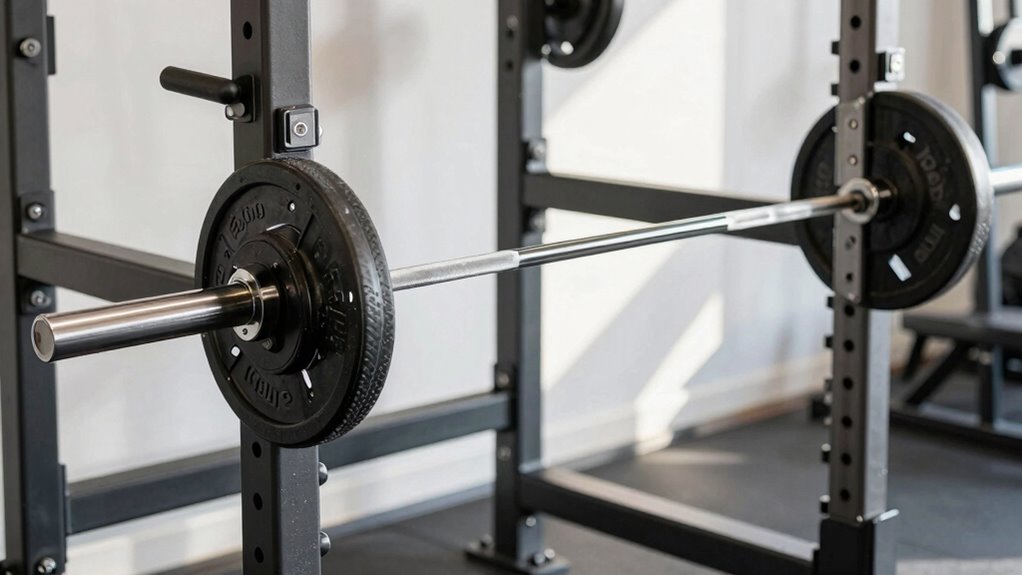 squat rack safety setup