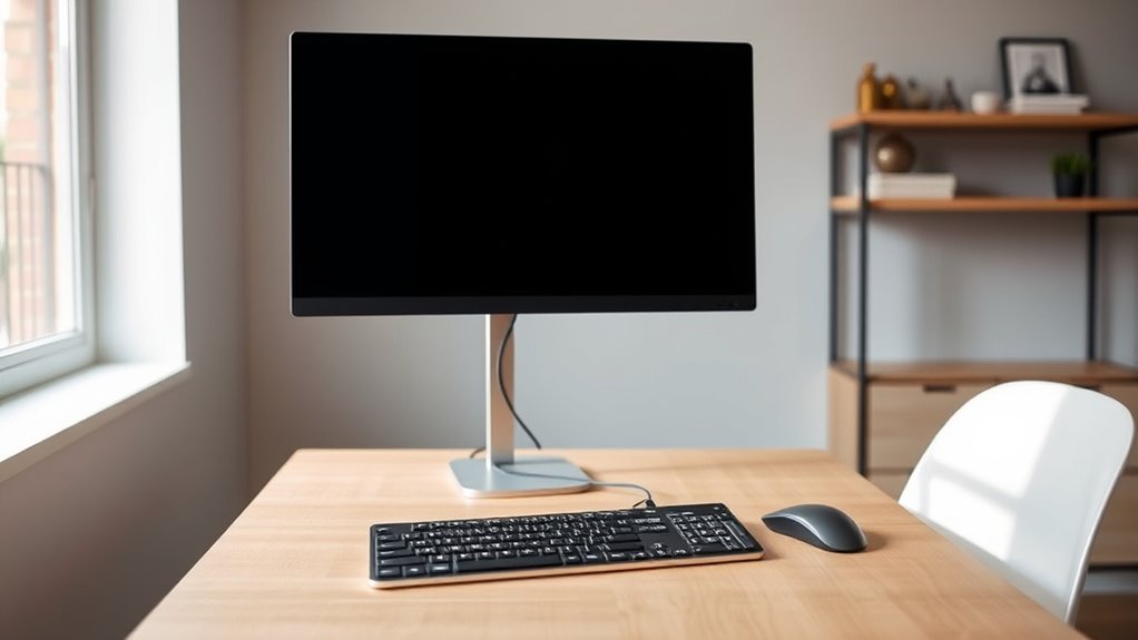 streamlined single cable workspace setup