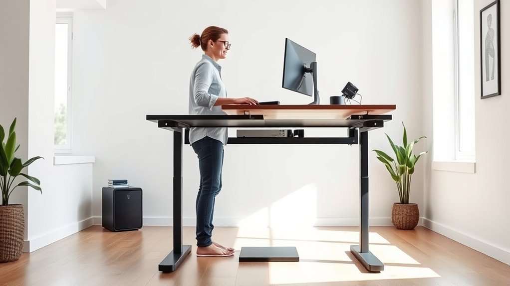 tall ergonomic desk features