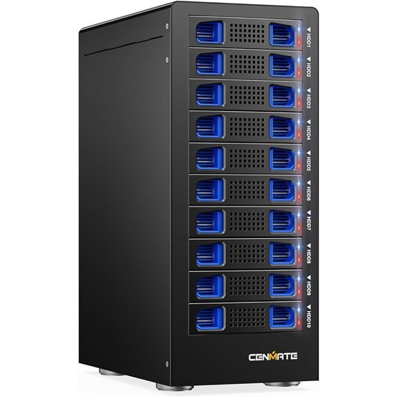 10 Bay RAID Enclosure with Cooling Fan and Multiple Modes
