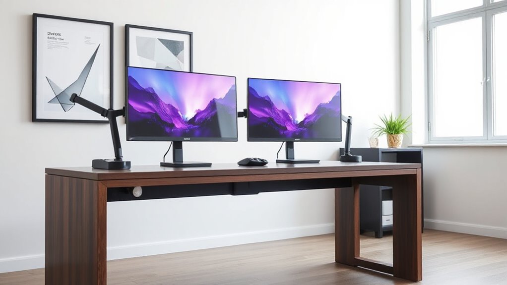 top dual monitor desks