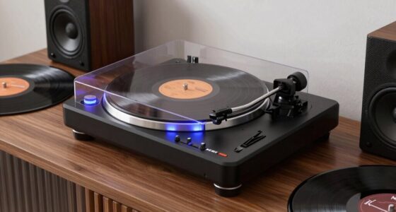 top phonograph with integrated amplifier