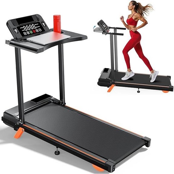 Walking Pad Treadmill with Desk and 12% Incline