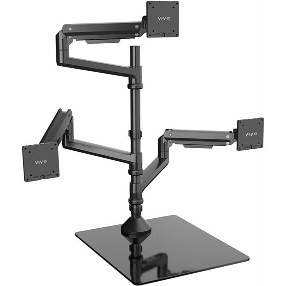 VIVO Triple Ultrawide Monitor Desk Stand (STAND-V300FG)