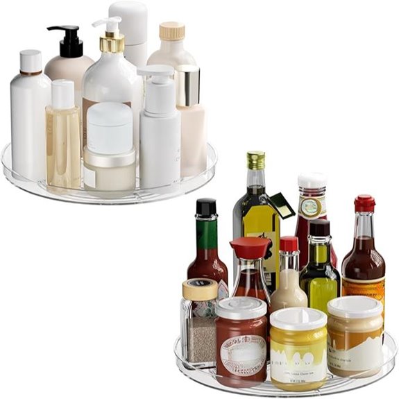 2 Pack 9-Inch Lazy Susan Turntable Organizer