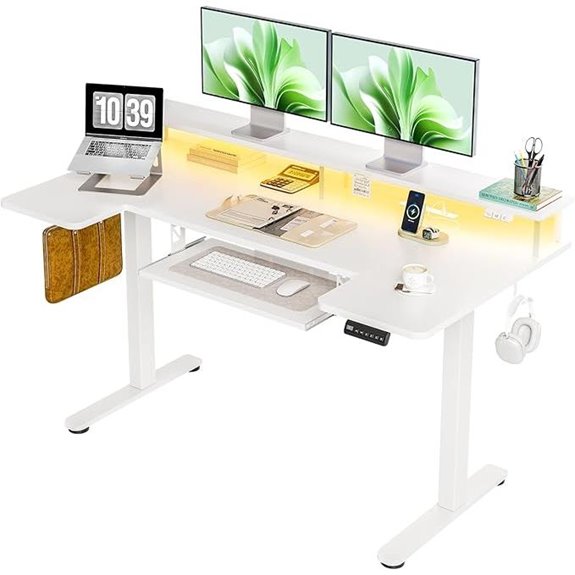 OffiGo U-Shaped Electric Sit-Stand Desk with Power