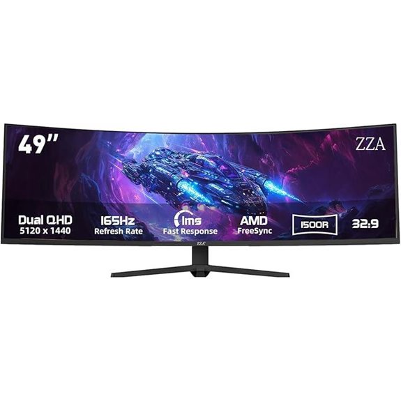 ZZA 49 Ultrawide Curved Gaming Monitor 165Hz