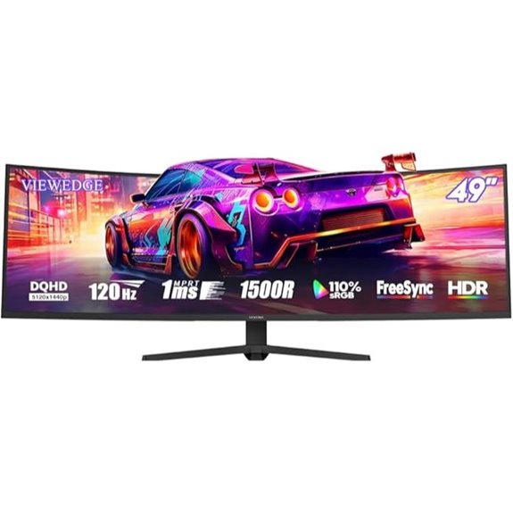 Viewedge 49 Ultrawide Gaming Monitor with HDMI and Wall Mount