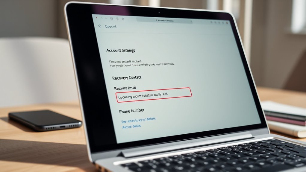 update recovery contact info