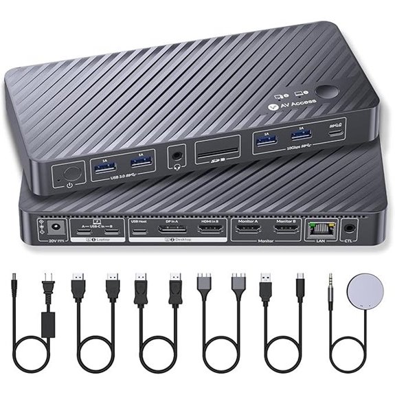 AV Access USB-C KVM Switch for Dual Monitors