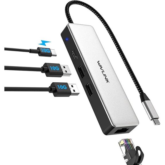 WAVLINK USB-C Ethernet Adapter with 85W PD Charging