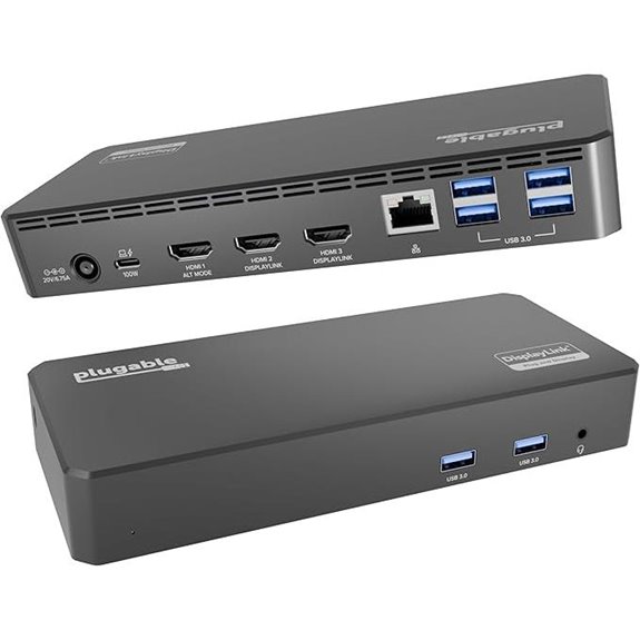 Plugable USB-C Triple Display Dock with 100W Power