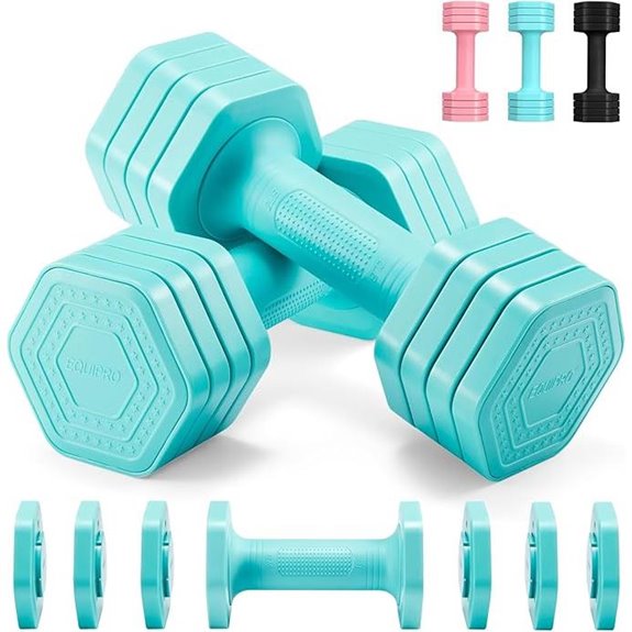 Adjustable 4-in-1 Dumbbell Set with Soft Handles