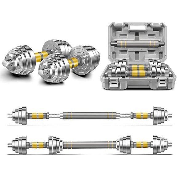 PHOEROS Adjustable 3-in-1 Dumbbell & Barbell Set