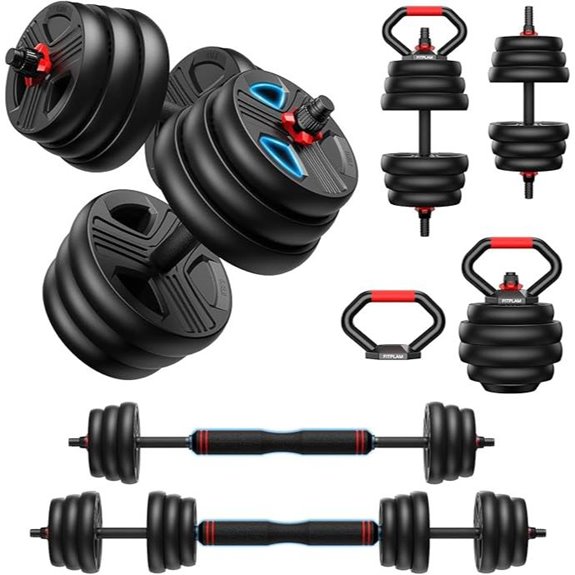 Adjustable 5-in-1 Dumbbell Set for Home Fitness