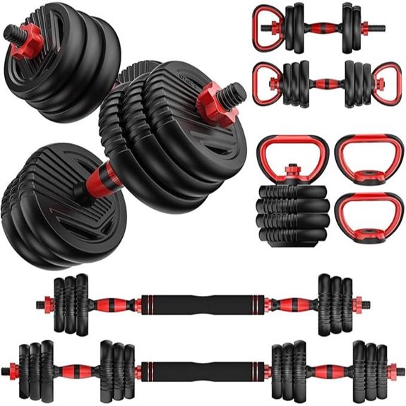 Adjustable 5-in-1 Dumbbell Set for Home Gym