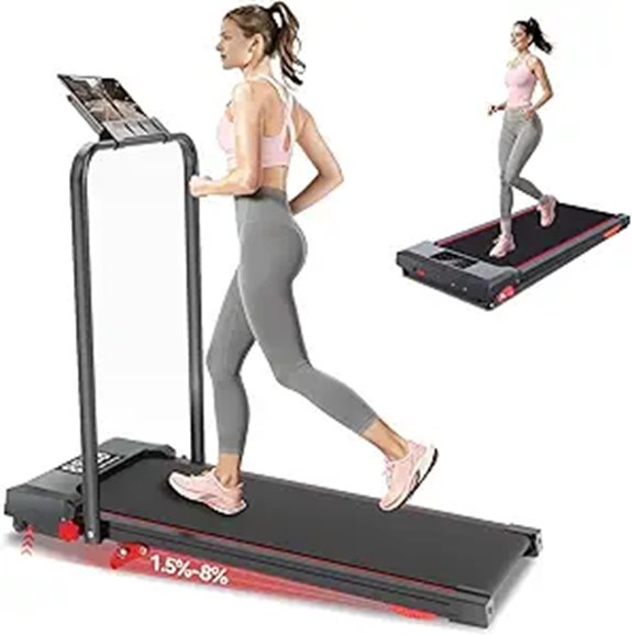 3-in-1 Under Desk Treadmill with Handle and Incline
