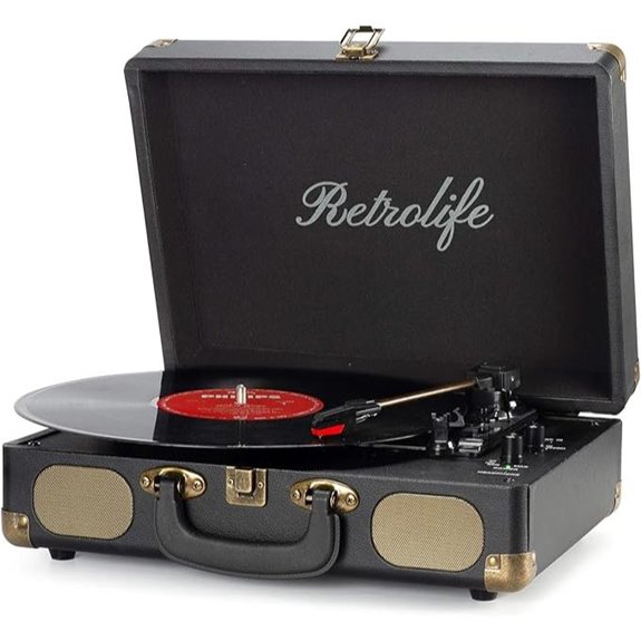 Vintage 3-Speed Bluetooth Portable Record Player
