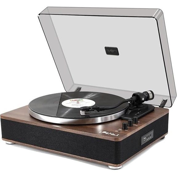 LP&No.1 Vinyl Record Player with Built-in Speakers