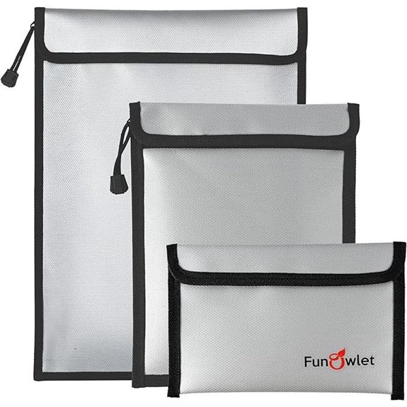 FunOwlet Fireproof Waterproof Document Bag (3 Pack)