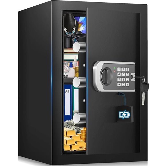 Water & Fireproof Home Safe with Digital Lock