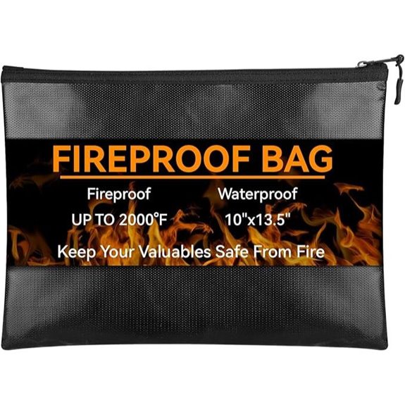 Fireproof Waterproof Document Bag with Zipper